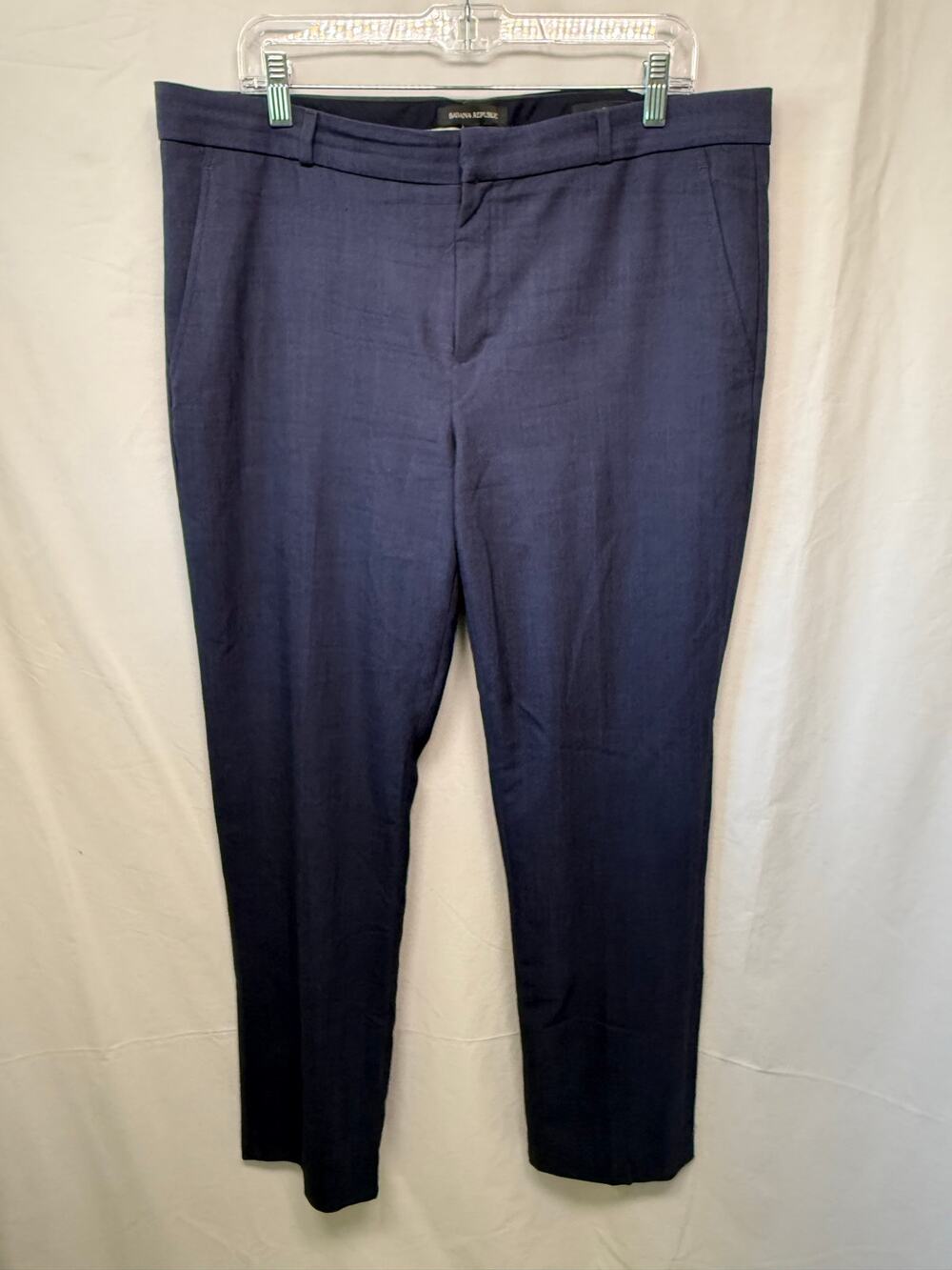 Banana Republic Ryan Navy Blue Dress Pants, Size 14L - Career, Office Wear - NEW